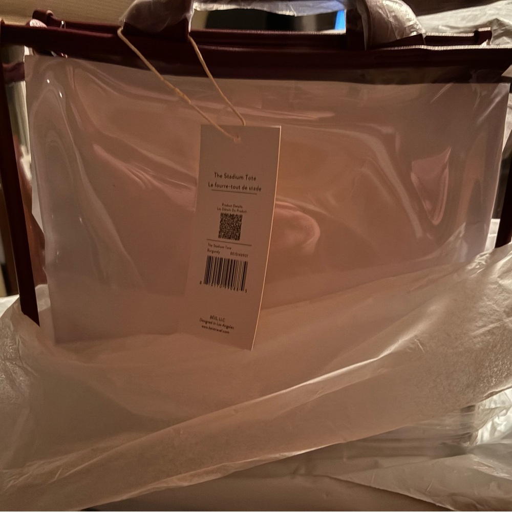 Beis Stadium Tote in Burgundy NWT - Picture 1 of 5
